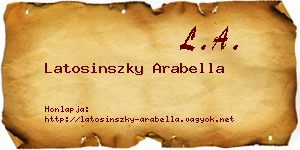 Latosinszky Arabella névjegykártya